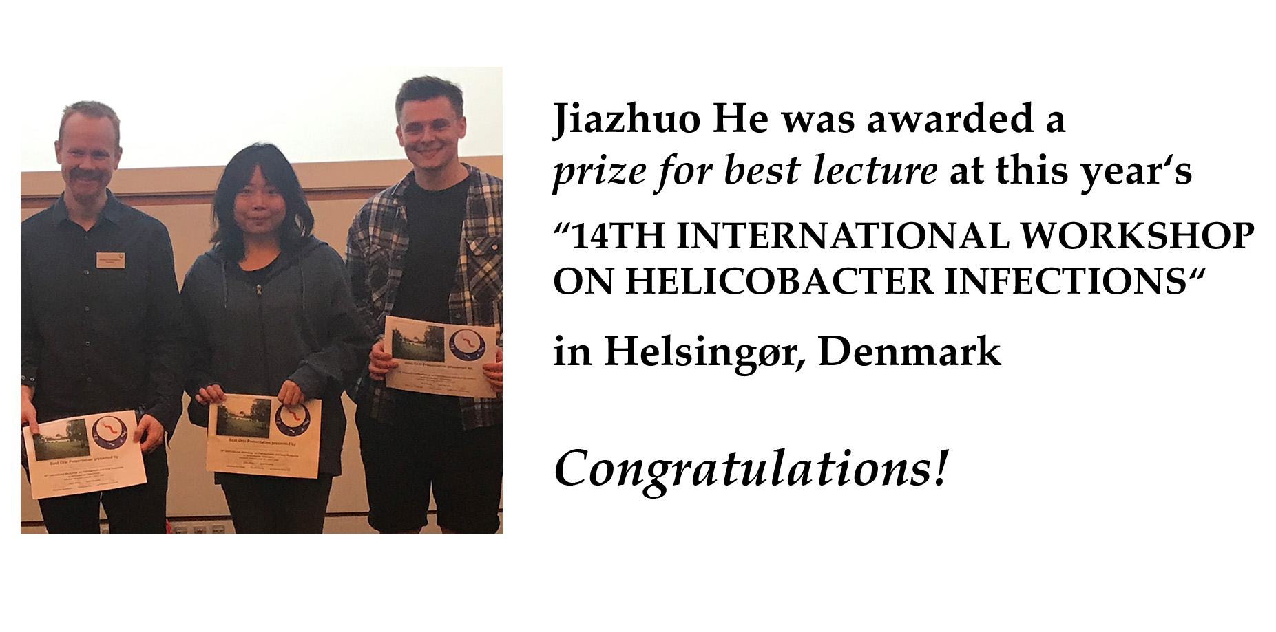 Lecture Prize Jiazhuo He