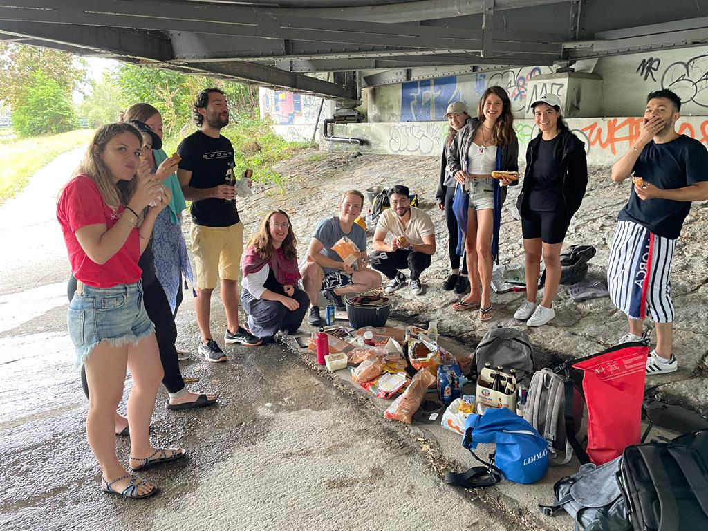 Lab boat outing with surprise thunderstorm September 2022