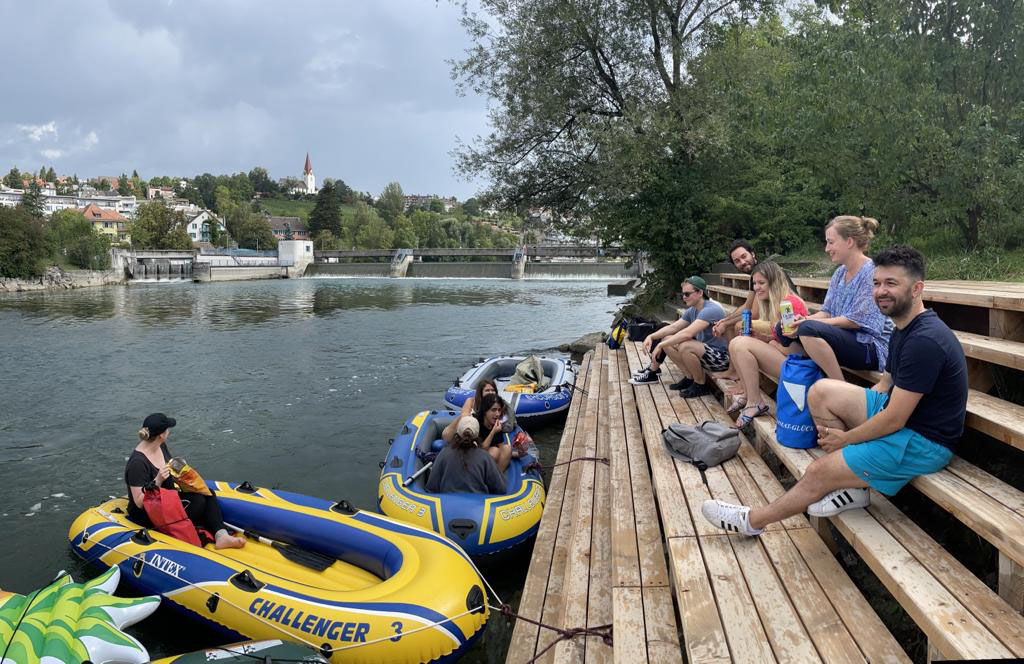 Lab boat outing with surprise thunderstorm September 2022